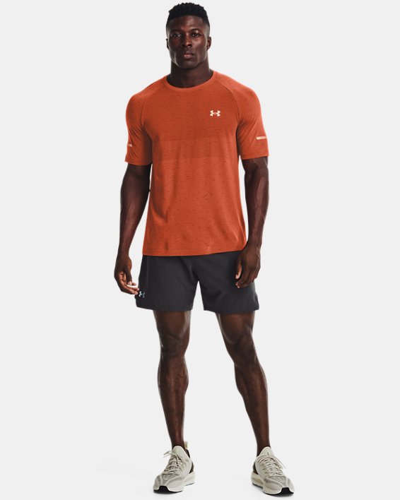 Men's UA Vanish Seamless Run Short Sleeve, Orange, pdpMainDesktop image number 3